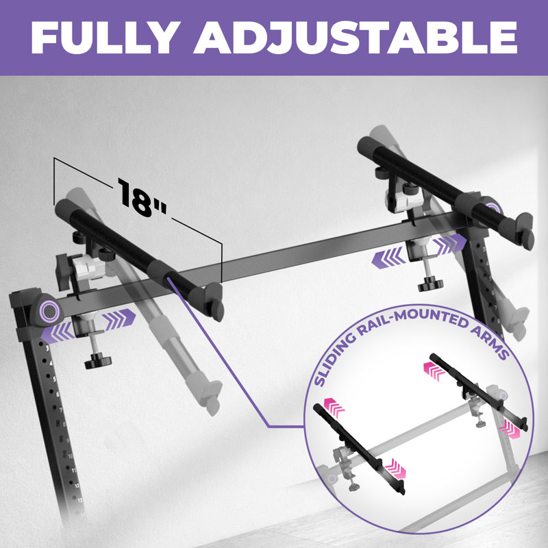 Support de clavier Liquid Stands à 3 niveaux avec bras ajustables pour clavier et synthétiseur.