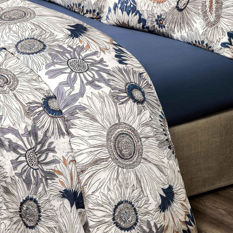 Stephani Rayon Floral Flat Sheet, King