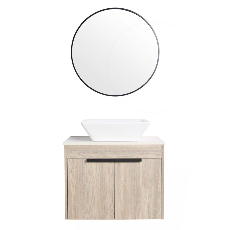 Ensemble de meuble-lavabo flottant avec lavabo en céramique Modern Design