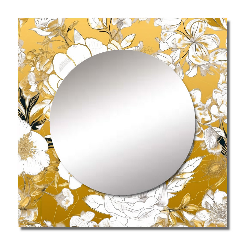 Deaunna - Grand miroir mural carré rose pour chambre à coucher, 36 po x 36 po