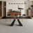 9-Piece Modern 110.24'' Extendable Sintered Stone Dining Table Set With 8 Upholstered Fabric Arm Chairs-158671502-158671503