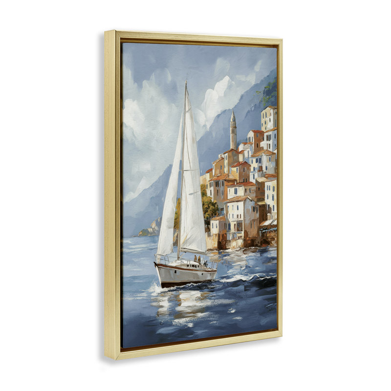 Voilier par Coastal Port, art mural sur toile flottante, design par Raymond Powers, H 31 po x l 21 po