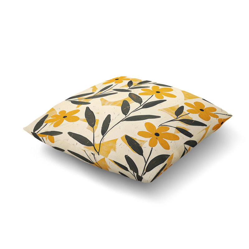 Housse de coussin carré en polyester Frances, H 20 po x l 20 po
