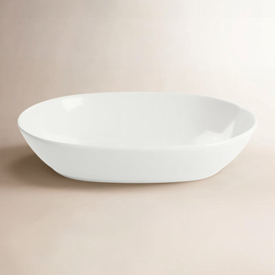 Everyday White Oval Serving Bowl