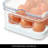 iDesign Crisp BPA-Free Plastic Stackable Refrigerator Egg Bin - 12.72" x 6.32" x 3.88", Clear