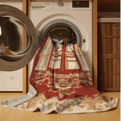 Tapis brun français lavable à la machine