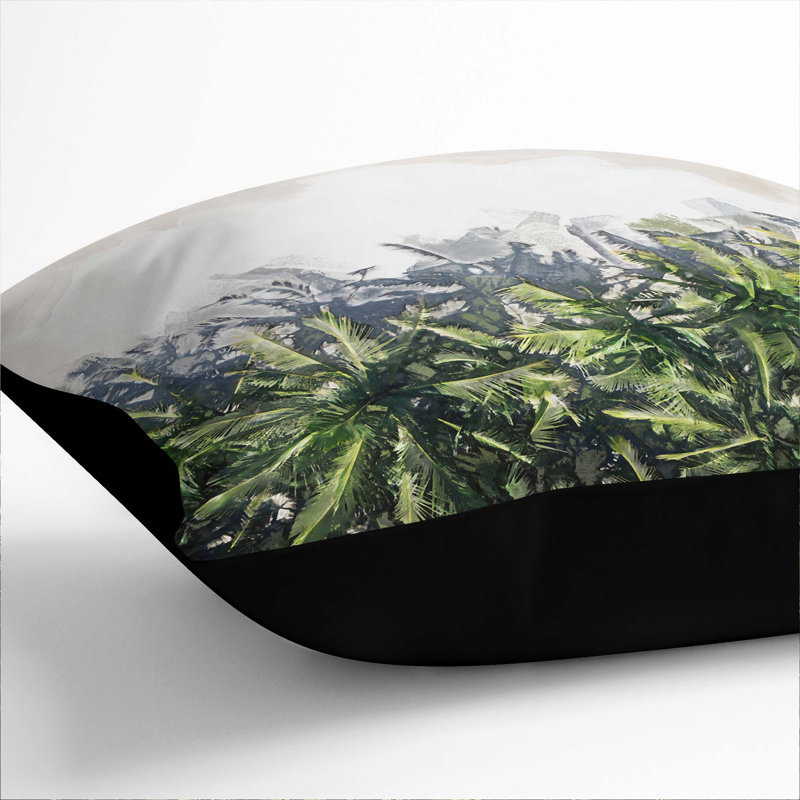 Square Throw Cushion, 40cm H x 40cm W x 15cm D, Black