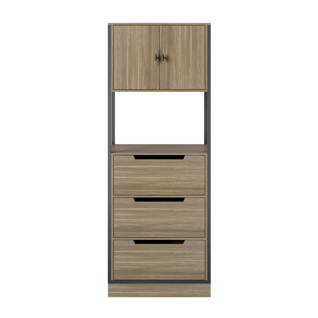 Bryant 30" Wardrobe with 3 Drawer and 2 Door Cabinet Closet System Scott Living