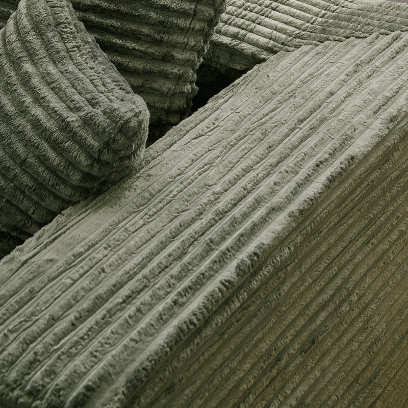Canapé modulaire rembourré 4 pièces Kapellen, Gris, Orienté à gauche (vu de face)