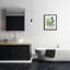 «Mixed Plant Leaves Antique Bathroom Tub Jet Black Floating Canvas Floating Canvas» par Grace Popp-498352069-498352090