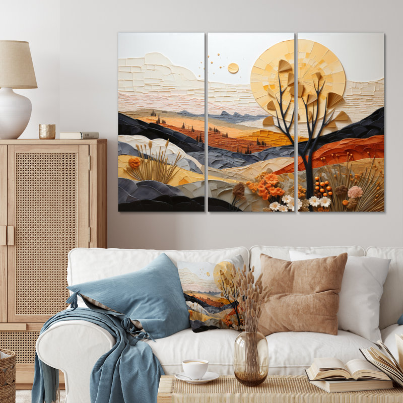 Canyon Mirage I sur toile, 3 pièces, H 28 po x l 36 po x P 1 po