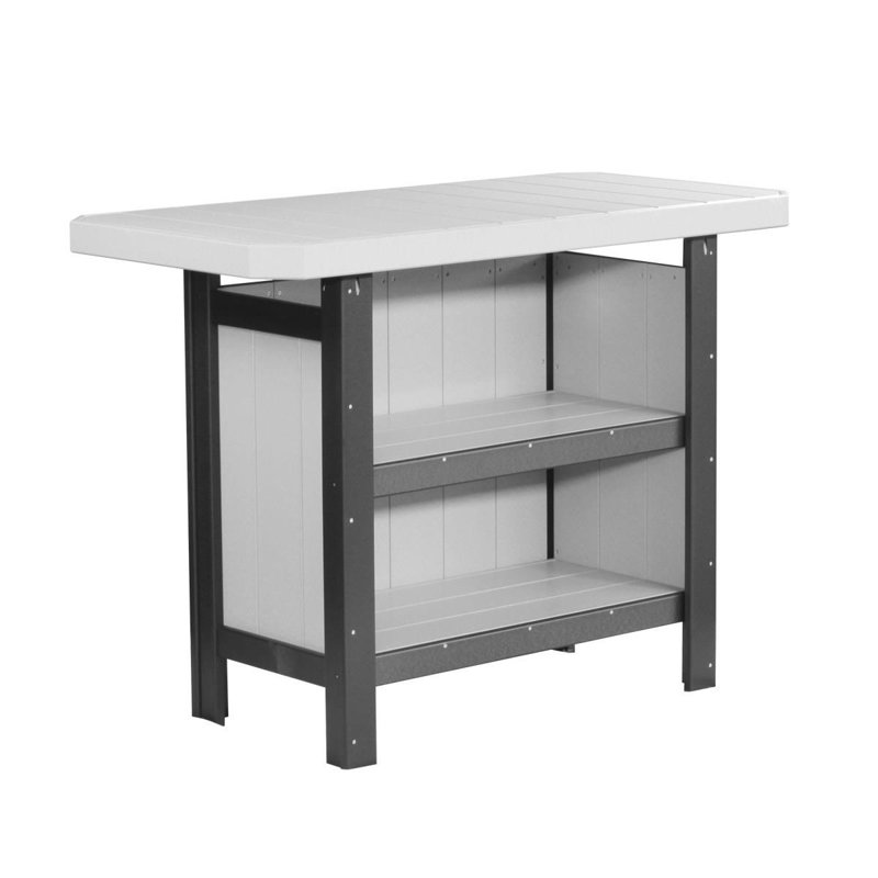 Table 42" rectangulaire Ascot, Noir, Gris tourterelle