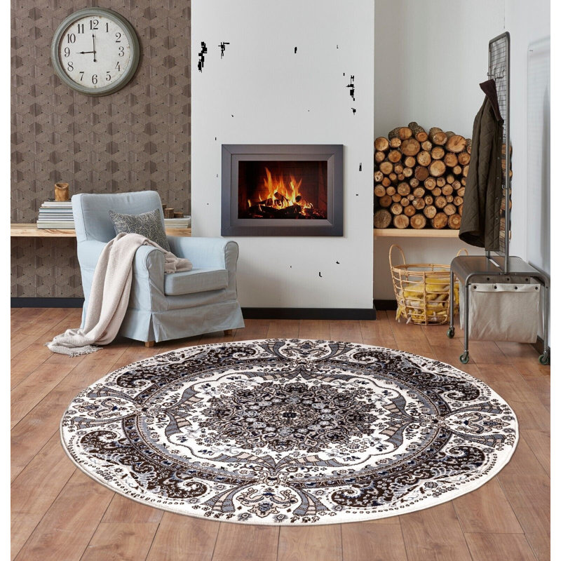 Round Efkea 120cm X 120cm Area Rug