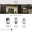 Petite lanterne murale noire matte avec panneaux en verre transparent Ryle-127681964