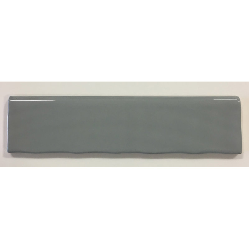 Guastavino 12'' x 3'' Ceramic Bullnose Tile Trim, Aquamarine