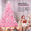 Arbre de Noël artificiel rose avec support pliable en métal-126359389