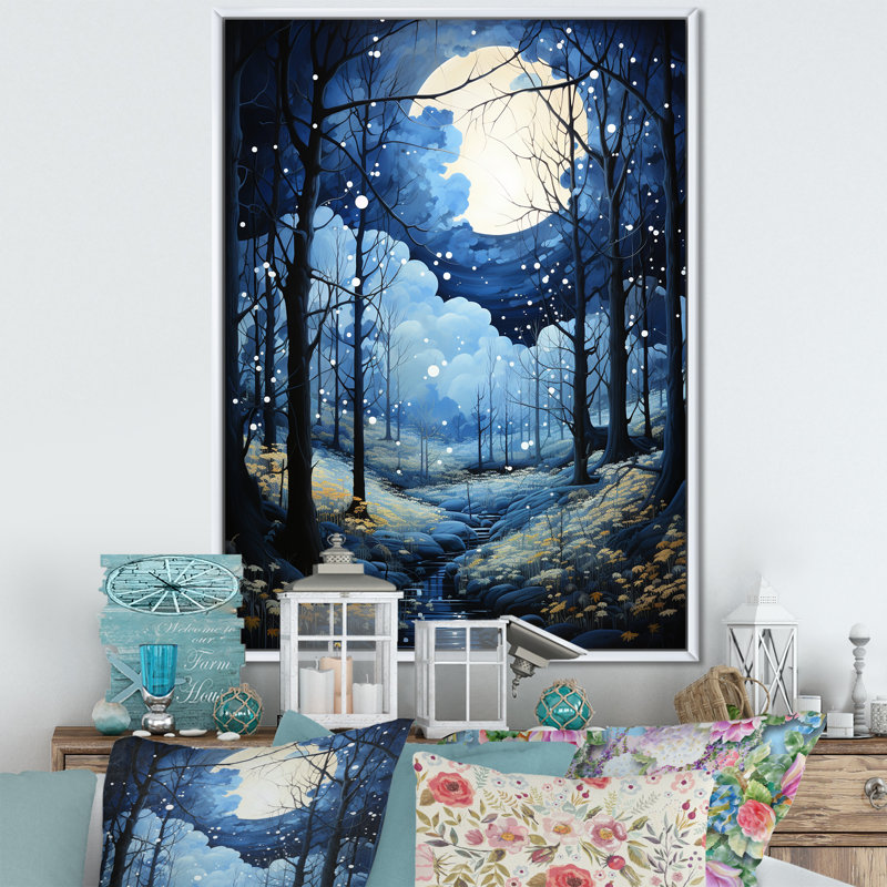 «Sky Celestial Canopy Pastoral I», art mural sur toile, H 32 po x l 16 po x P 1 po, Cadre flottant blanc