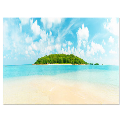 Tropical island panorama, reproduction de photo sur toile tendue