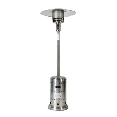 Chauffe-terrasse d'extérieur avec allumage simple 48000, fixateur de sol, adapté pour et au bord de la piscine