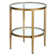 Hera 19.63'' Wide Round Side Table With Clear Glass Shelf