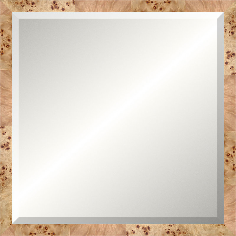 Blonde Burl Mirror, Small Square