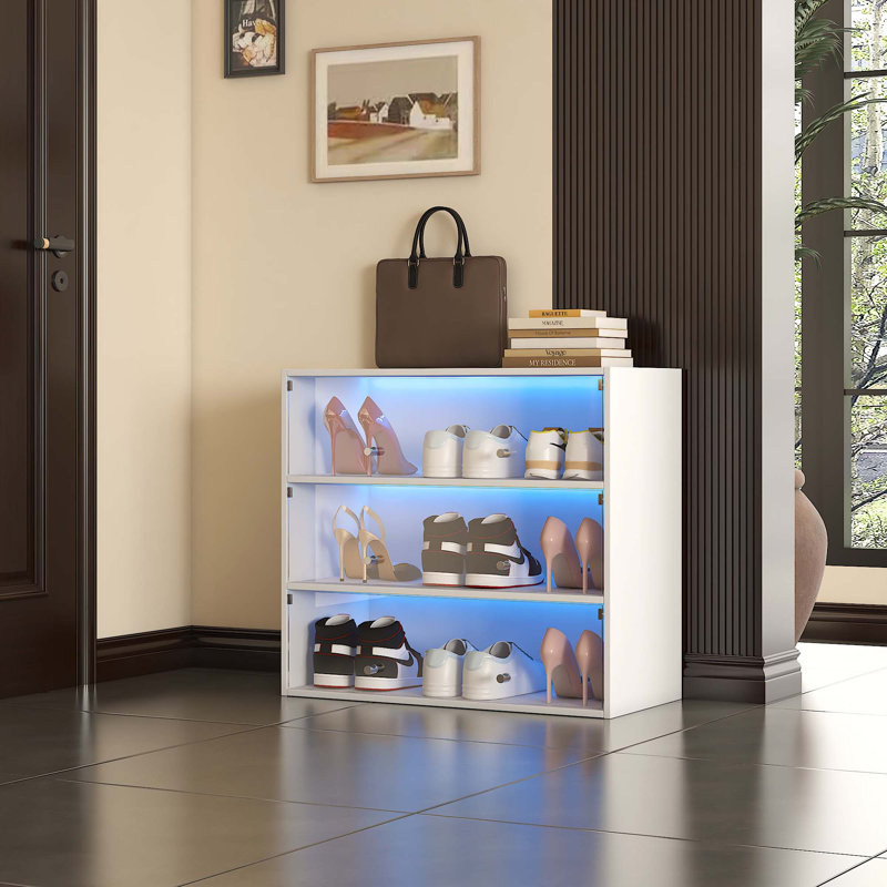 Vitrine avec porte en verre, Blanc