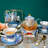 DNGJU 21oz. Floral Teapot Set