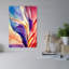Vibrant Fluid Abstract Abstract Colorful Contemporary Violet Wall Art Print 1 Piece Wrapped Canvas Wall Art-1574358990