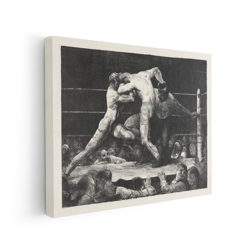 George Bellows - Cerf chez Sharkey, Sans cadre, Canevas, H 24 po x l 32 po