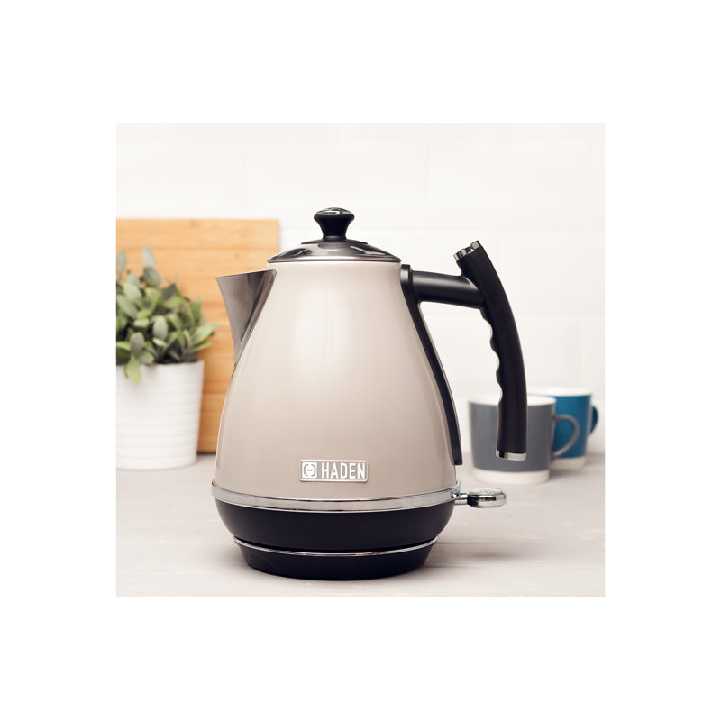 HADEN Cotswold 1.7L Stainless Steel Electric Tea Kettle, Putty