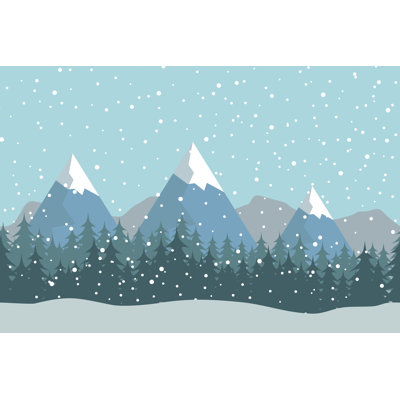 Seamless Flat Winter Vector - Wrapped Canvas Print