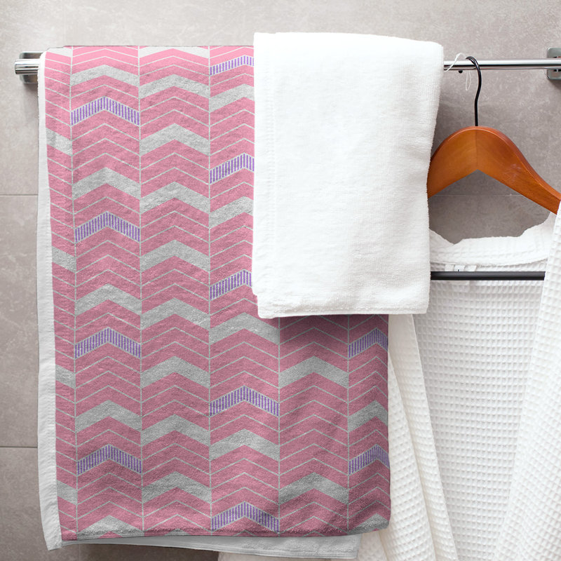 Stephenie Bath Towel, Pink/Light Purple