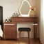 Coiffeuse avec miroir lumineux, 6 tiroirs