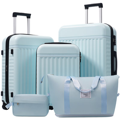 Ensemble de valises rigides 5 pièces avec verrou TSA et conception extensible