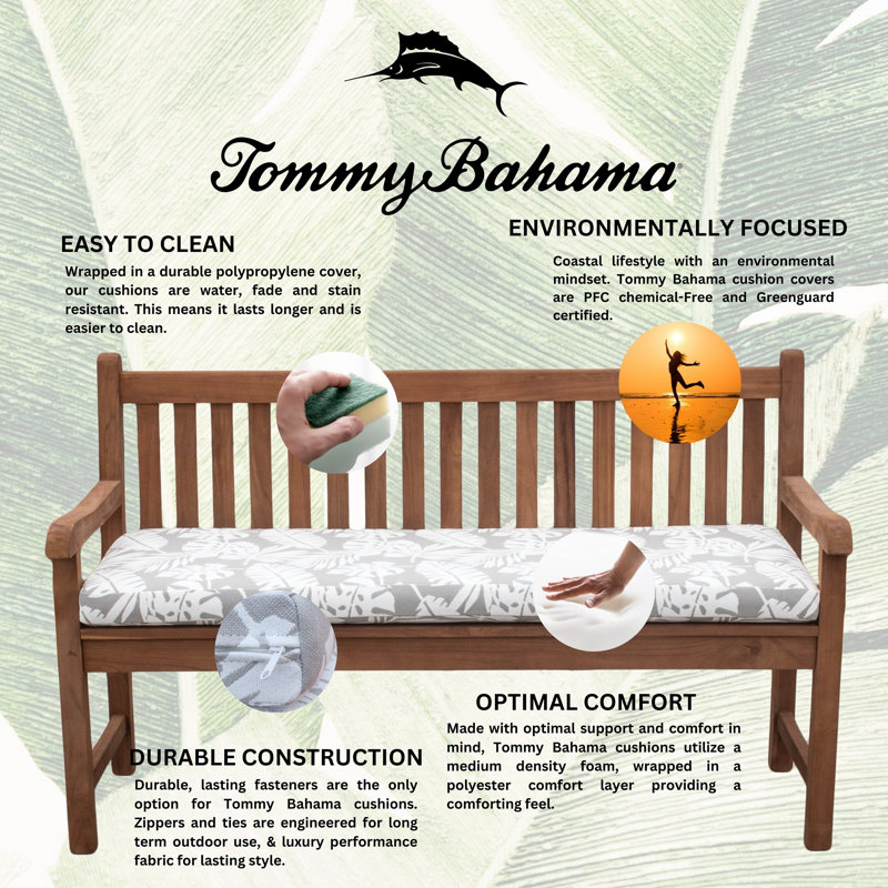 TB Bench Outdoor Cushion, 50"W x 19"L