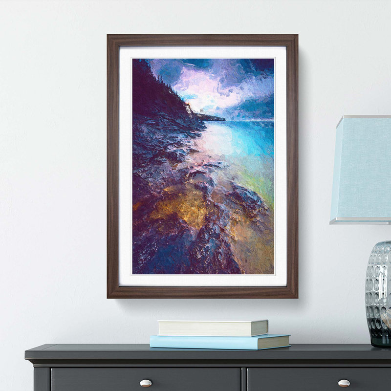 Georgian Bay in Canada - Picture Frame Painting Print, Walnut Framed, 48cm H x 36cm W x 2cm D