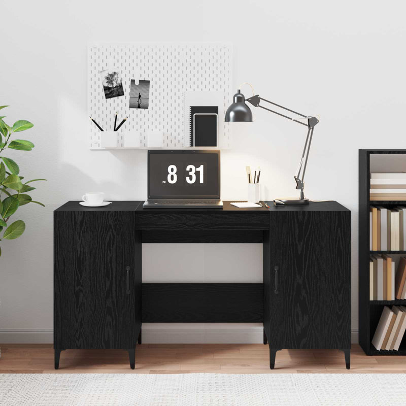 Executive Desk, Black Oak