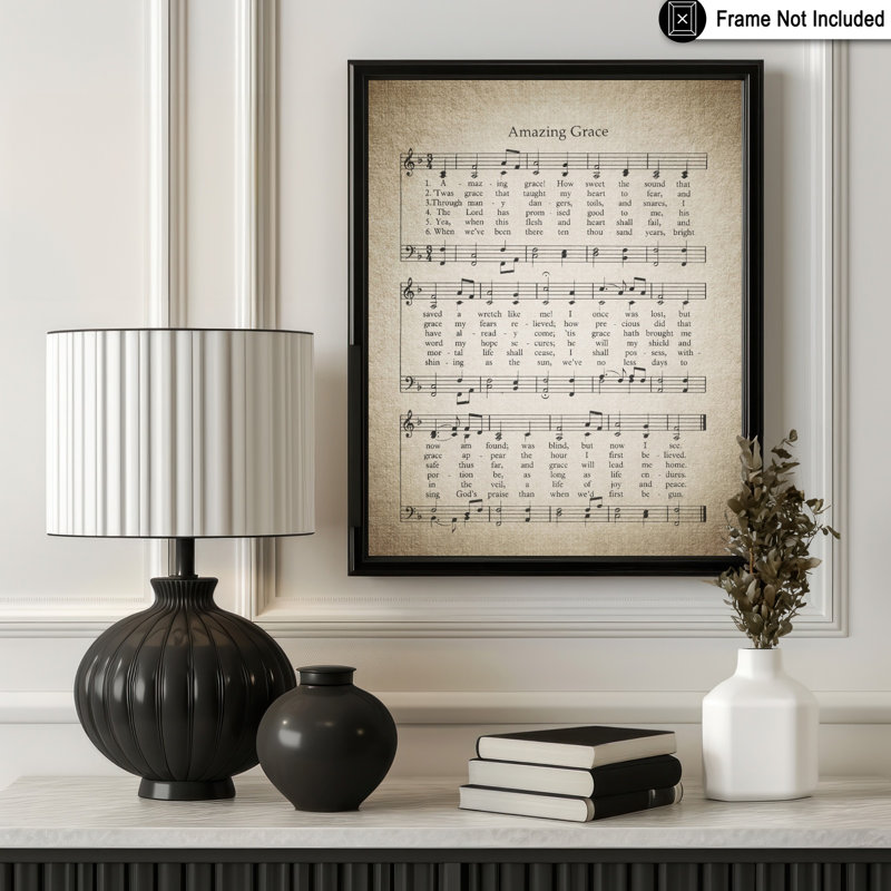 Drap-housse Amazing Grace, Sans cadre, Affiche, H 08 po x l 10 po