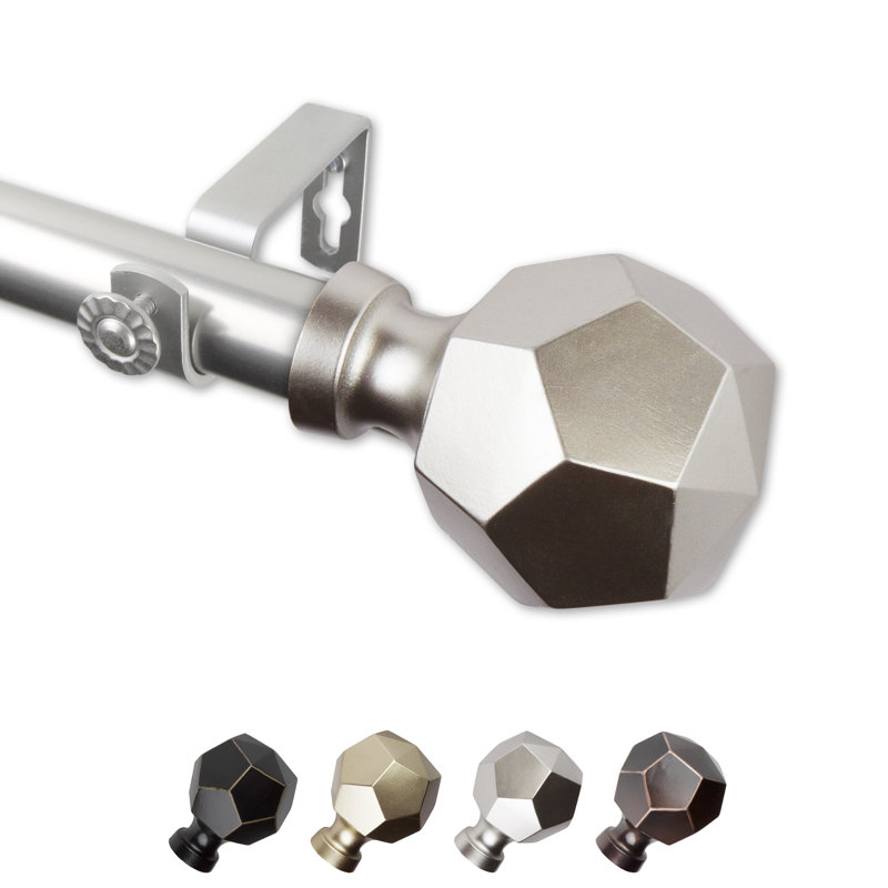 Simple 1 po Darden, Nickel satiné, 48" – 84"