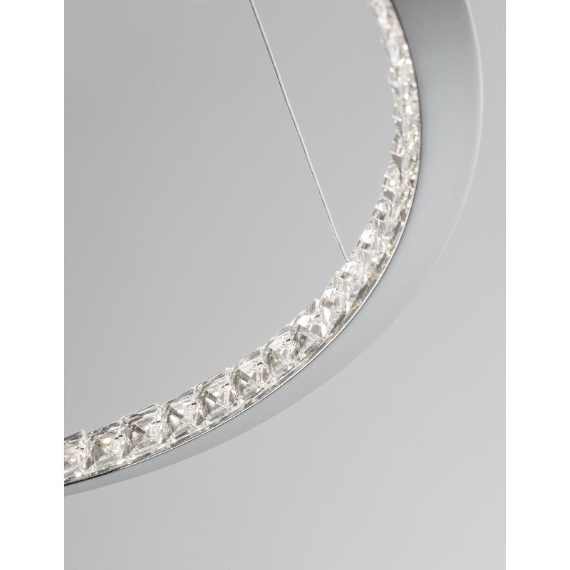 1 - Light Chrome LED Crystal Pendant