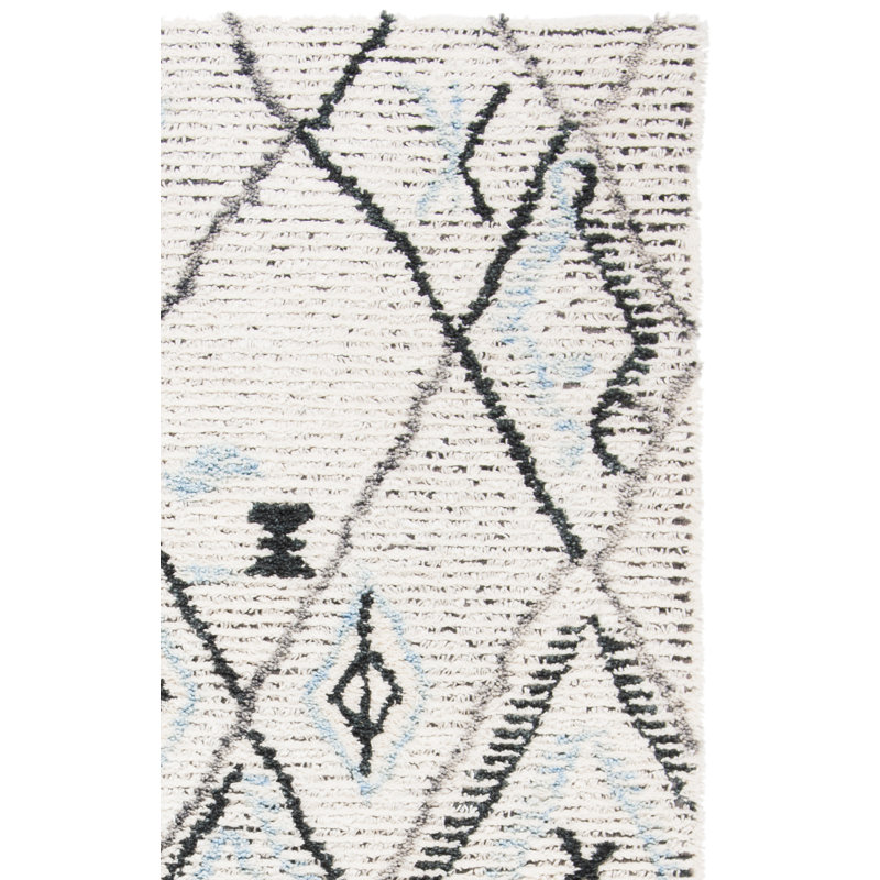 Powell Shag Hand Tufted Wool Southwestern Rug, Runner 2'3" x 8'
