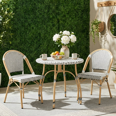 Altesa French Bistro Outdoor Dining Chairs Set of 2, All Weather Patio Dining Chairs for Indoor Outdoor