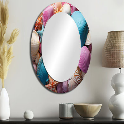 Beach Beach Seashell Beauty VI - Miroir mural ovale côtier