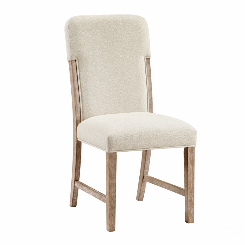 Ensemble de chaises d'appoint modernes et confortables en chenille beige moelleuse 2 pièces