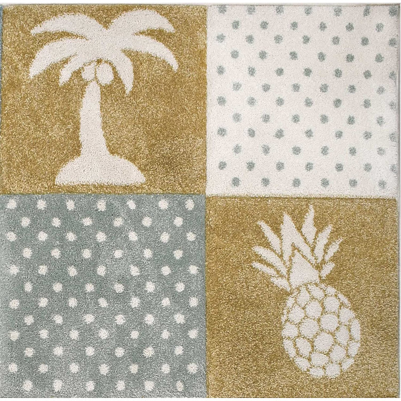 Ben Blue Area Rug, Rectangle 3'11" x 5'3"
