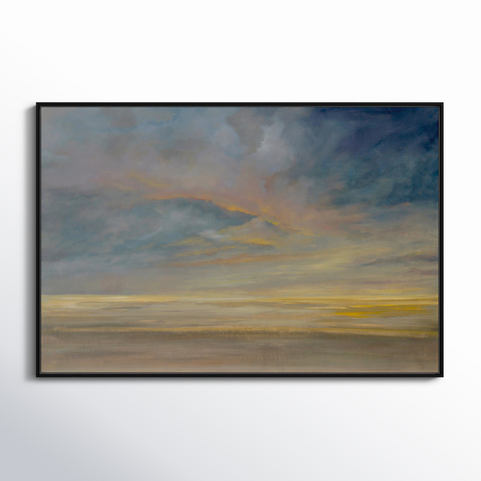 Saffi "Dawning Unrest" Painting, 41.5" H x 61.5" W, Black