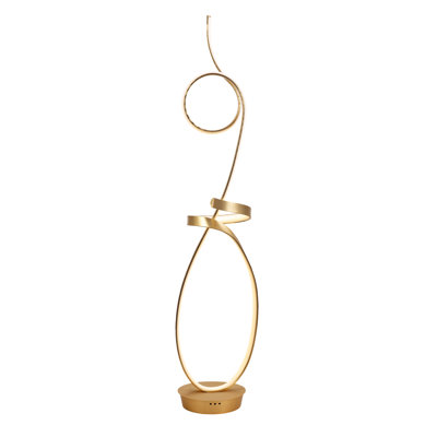 Barbe 63'' Anodized Gold LED Novelty Floor Lamp with USB