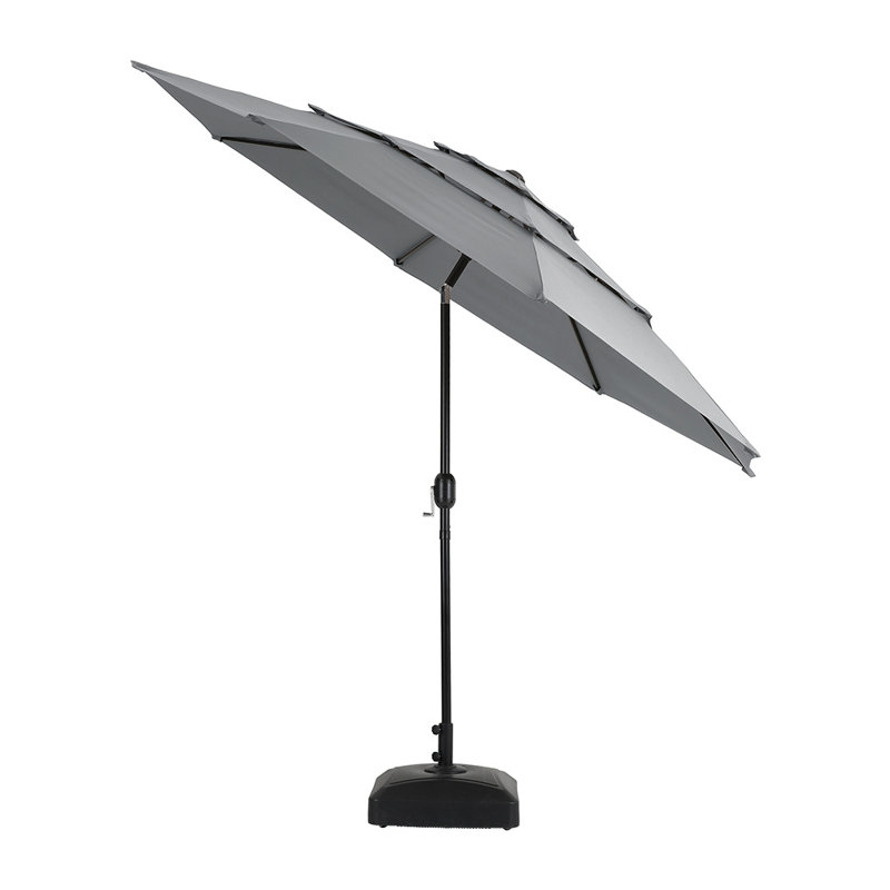Shirely 293cm Lighted Cantilever Parasol, Light Grey