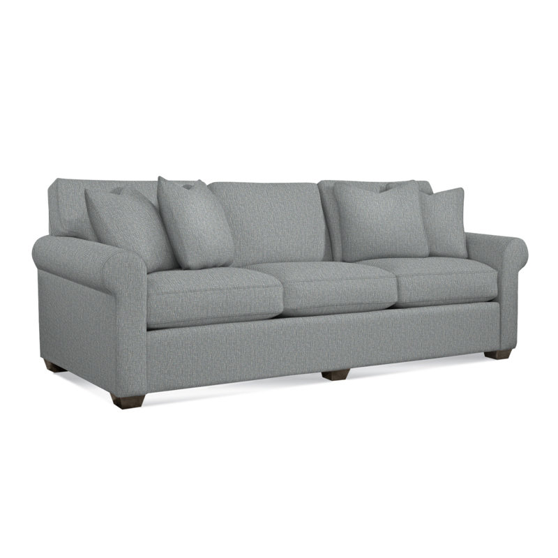 Bedford Upholstered 98'' Sofa, Light Blue Performance Fabric; 0851-55, Mineral