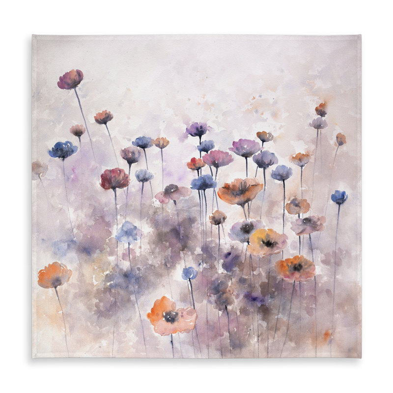 Small Wildflowers Orange Tablecloth | Indoor Outdoor Decor